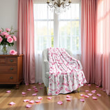 Jekeno Checkered Bow Throw Blanket Gifts for Women Girls Her, Bow
