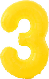 KatchOn, Big, Yellow 3 Balloon Number - 40 Inch | Yellow Three