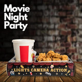 40 Pcs Cinema Theme Party Snack Trays Black Carpet Party Supplies
