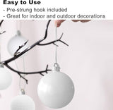 White Christmas Ornaments - Christmas Tree Decorations Shatterproof