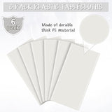 6Pcs 54 x 108 Inch White Rectangle Tablecloth,Disposable Plastic