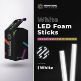 Promotional Party Sticks Foam Glow Sticks Bulk - 100 White Foam Light