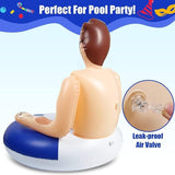 Silph PLC Pool Float, Inflatable Swim Ring with Cup Holder for Party,