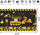 162 Pcs Construction 2nd Birthday Party Supplies Dump Truck Two