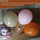 Burnt Orange Boho Balloon Garland Arch Kit 155Pcs Pastel Brown