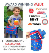 kinsho Bento Lunch Box, Water Bottle, Ice Pack Set For Kids Toddlers,