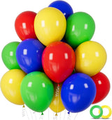 Red Blue Green Yellow Balloons 100 Pack 12 Inch Matte Blue Yellow Red