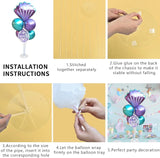 Mermaid Table Centerpiece Balloons Stand Kit 2 Sets with 2 Sea