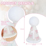 Ereniko White Pink Bow Party Hat First Birthday Hat Girl 1 Birthday