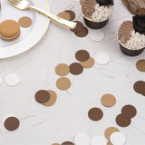 Brown Kraft Tan and Ivory Cream Paper Confetti Table Decoration for