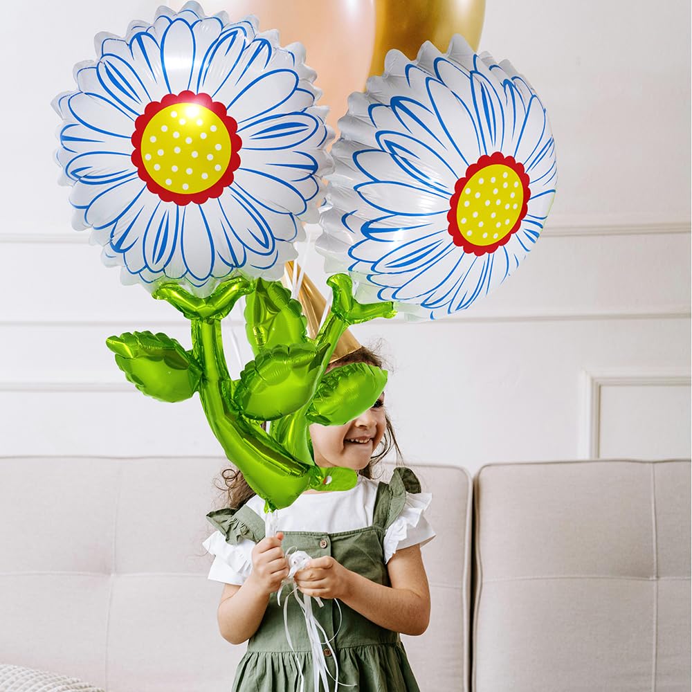 Cute 3D Daisy Flower Balloon Wedding Garland Groovy Boho Daisy Party