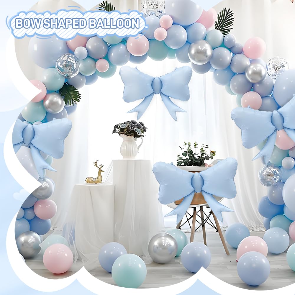 4pcs Jumbo Oversized Ribbon Balloons Coquette Bow Balloons Bow Party