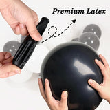 100pcs Black and White Balloons 12 Inch Thickened Latex Balloons for