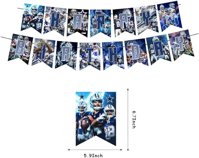 Cowboys Birthday Decorations Football Party Supplies Include Happy