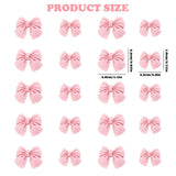 20Pcs Pink Bow Cupcake Decorations, Bow Cake Topper Supplies, Pink Bow