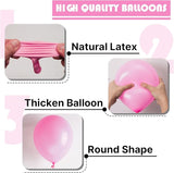 PartyWoo Pink Balloons 100pcs Different Sizes of 36 18 12 10 5 Inch