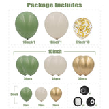Sage Green Balloon Arch Kit, 162pcs Sage Green Sand White Gold