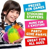 Bedwina Puffer Balls (Pack of 12) - Squishy Balls for Kids Neon Party