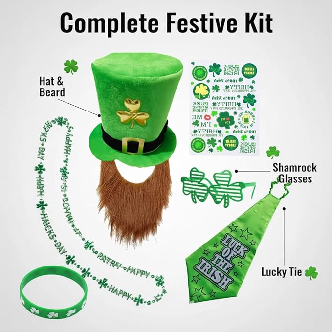 St Patricks Day 7Pcs Set St.Patricks Day Decorations Custom Set