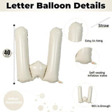 Beige WILD Balloons for Wild One Party Decorations, 40 Inch Cream