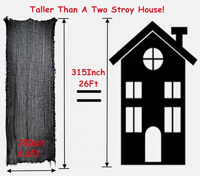 Halloween Black Creepy Cloth 315 x 79 inch Spooky Halloween