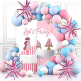 Pink Star Balloons 12pcs Foil Mylar Balloons Cone Spike Explosion Star