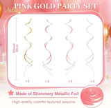 AOBKIAT Pink Gold Party Decorations Kit-Tissue Paper Pom