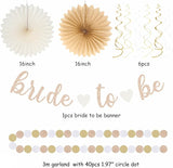 Champagne Gold Beige Fall Boho Bachelorette Party Decorations 21pcs