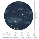 Night Sky Round Tablecloth, Blue Galaxy S 60" (Round) Space-9