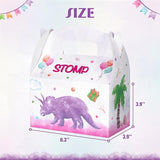 WERNNSAI 12 Pack Dinosaur Party Boxes - Girl Dinosaur Party