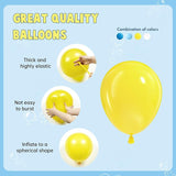 61pcs Blue and Yellow Balloons, 12 Inch Clear Yellow Blue Balloons