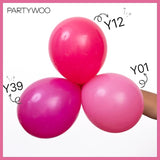 PartyWoo Hot Pink Balloons 140pcs Different Sizes of 18 12 10 5 Inch M