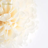 NICROHOME EUR Wedding Decorations, 12 PCS Ivory Champagne Tissue