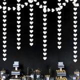 White -Silver Disco Party-Decoration Heart Garland - 52ft Birthday