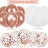 Happy Birthday Banner, Rose Gold Birthday Decoration, 16 pcs 12 inch