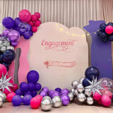 MEBAY Hot Pink Purple and Nave Blue Baloon Garland Arch Kit, 141Pcs