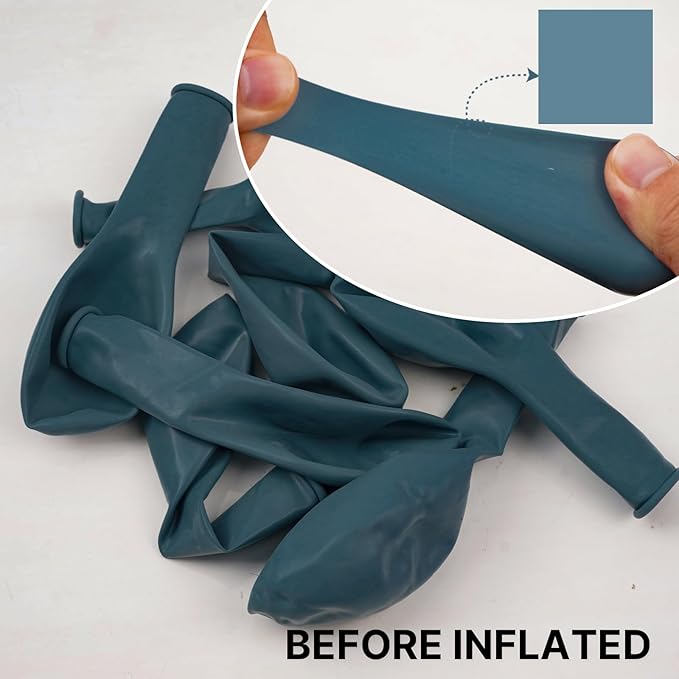 PartyWoo Slate Blue Balloons 100pcs Different Sizes Pack of 18 12 10
