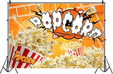 Popcorn Backdrop Movie Night Photography Background Carnival Cinema