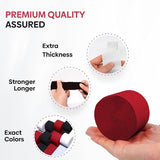 Captain Décor 8 Red Black and White Streamers, 656ft Pack of Crepe