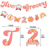 Ushinemi Two Groovy Party Decorations, Hippie Two Groovy Hanging