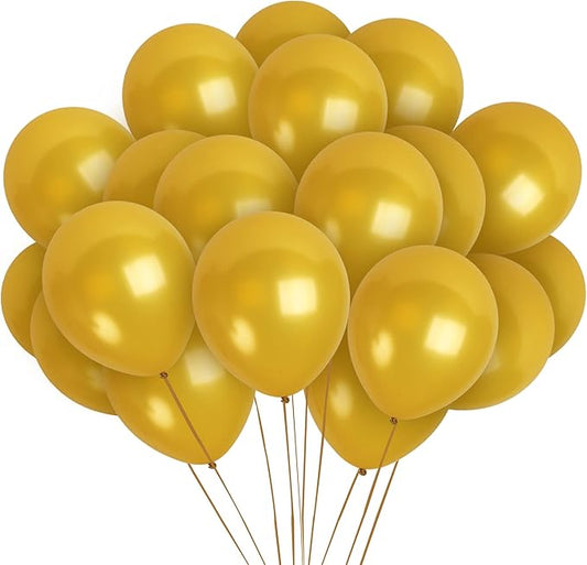 Pack of 100 Gold Birthday or Bachelorette Party Balloons with