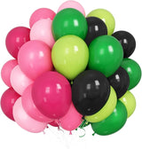 Black and Pink Green Balloons, 60PCS Witch Theme Party Balloon, 12