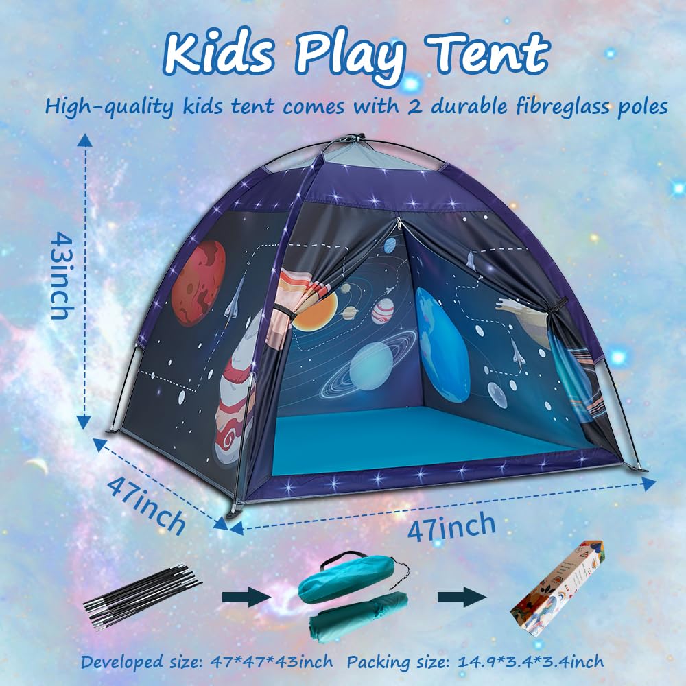 Mnagant Space World Play Tent-Kids Galaxy Dome Playhouse for Boys and