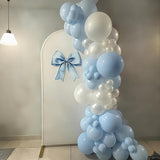 Pastel Blue White Balloons Garland Arch Kit, 104PCS Double Stuffed