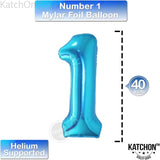 KatchOn, Blue Number 1 Balloon for 1st Birthday - 40 Inch | 1 Balloon
