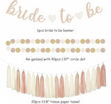 Champagne Gold Beige Fall Bridal Shower Party Decorations 36pcs