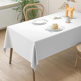 2 Packaging White Plastic Tablecloth, 54 inch x108 inch Rectangular
