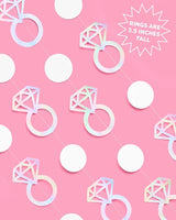 xo Fetti Iridescent Engagement Ring Garland 4 pcs 12' Bachelorette