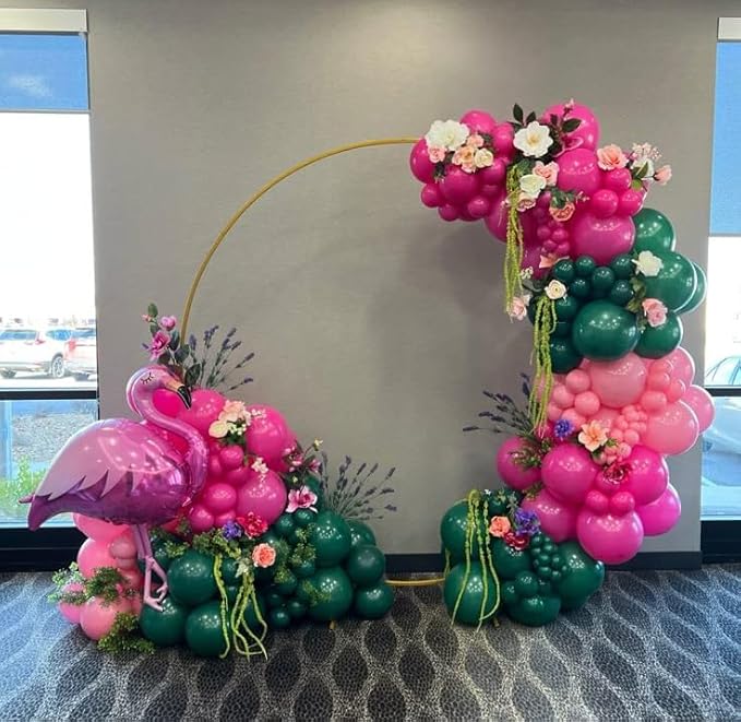 Flamingo Tropical Balloon Arch Kit for Luau & Pool Party Decorations