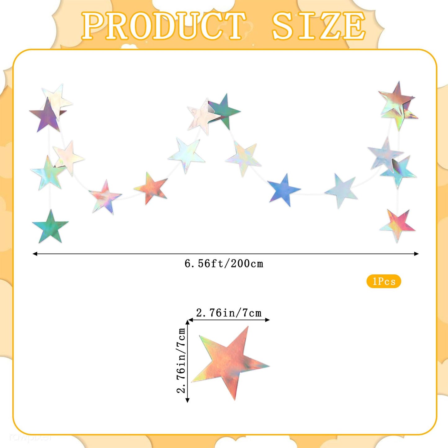 Iridescent Happy Birthday Banner Iridescent Birthday Decoration Shiny
